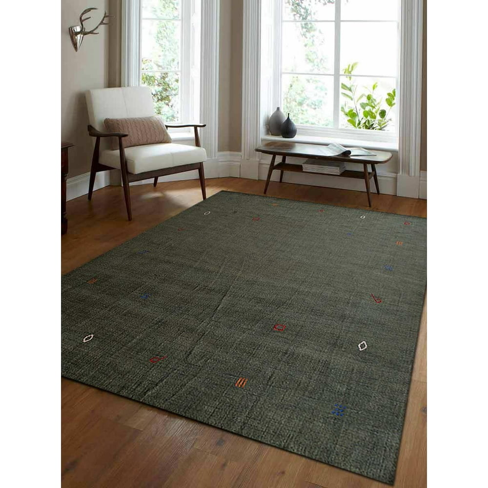Rugsotic Carpets Hand Knotted Wool 6'7''x9'10'' Area Rug Contemporary