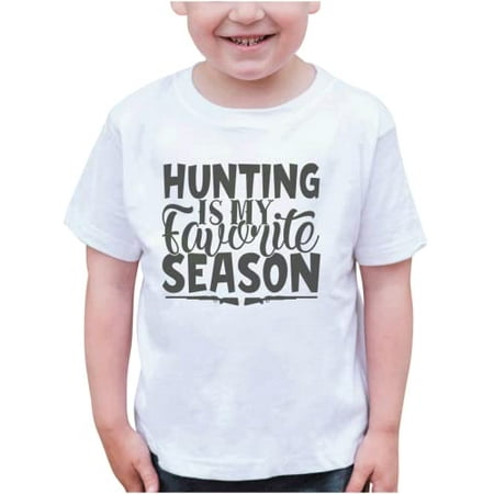 

7 ate 9 Apparel Kids Hunting Shirts - Hunting is My Favorite Season White T-Shirt 2T