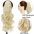 thumbnail image 6 of Benehair Clip In Ponytail Hair Extensions Fashion Claw on Long Cute Wavy Hair Piece 18" Claw Curly Bleach Blonde, 6 of 13