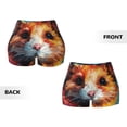 thumbnail image 3 of Sikiie Oil Painting Colorful Hamster Print Workout Shorts Women Scrunch Butt Gym Shorts Seamless High Waist Tummy Control Yoga Biker Athletic Shorts, 3 of 5