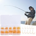 thumbnail image 3 of Happy Date 600Pcs Fishing Hooks Set High Carbon Steel Jig Bait Sharp Fish Hook for Saltwater Freshwater, 3 of 7