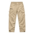thumbnail image 6 of Jerdar Men's Solid Color Loose Straight Multi-Pocket Cargo Pants Full Length Pants Young Mens Pants, 6 of 6