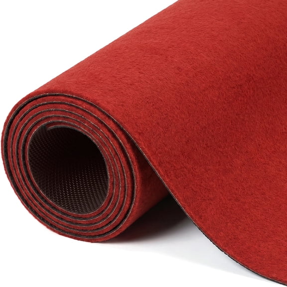WANLISELL 3.3x10 ft Red Carpet Runner, Extra Thick with TPR Backing, Non Slip Red Runway Rug for Wedding Hollywood Party Festival
