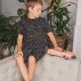 thumbnail image 4 of Fotbe Musical Notes Pijama Estampada de 2 Piezas para Niños – Ropa de Dormir de Manga Corta Cómoda para Niños y Niñas, Camiseta y Shorts de Algodón-4X-Large, 4 of 6