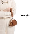 thumbnail image 7 of Wrangler Aztec Keychain Wristlet Wallets for Women Western Dual Pouch Wristlet Credit Card Holder Wallet with Zipper Pocket, Aztec-Brown, 7 of 7