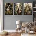 thumbnail image 3 of Vintage Forest Animal Canvas Wall Art Wild Animal Deer Rabbit Fox Paintings Pictures Dark Academia Wall Decor Gothic Botanical Posters Print Artwork for Living Room Office Decor, 3 of 6