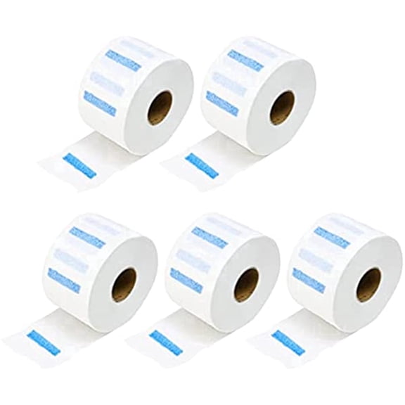 Barber Neck Strips, 5 Rolls Disposable Neck Strips Barber Accessories for Hair Cutting, Salon Stuff, White