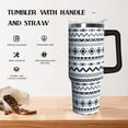 thumbnail image 5 of 40 oz Tumbler With Handle,Black White Boho Vacuum Insulated Tumbler With Straw,Cute Boho Cups Water Bottle CoffeeTravel Tumbler,Boho Decor/Accessories for Women, 5 of 5