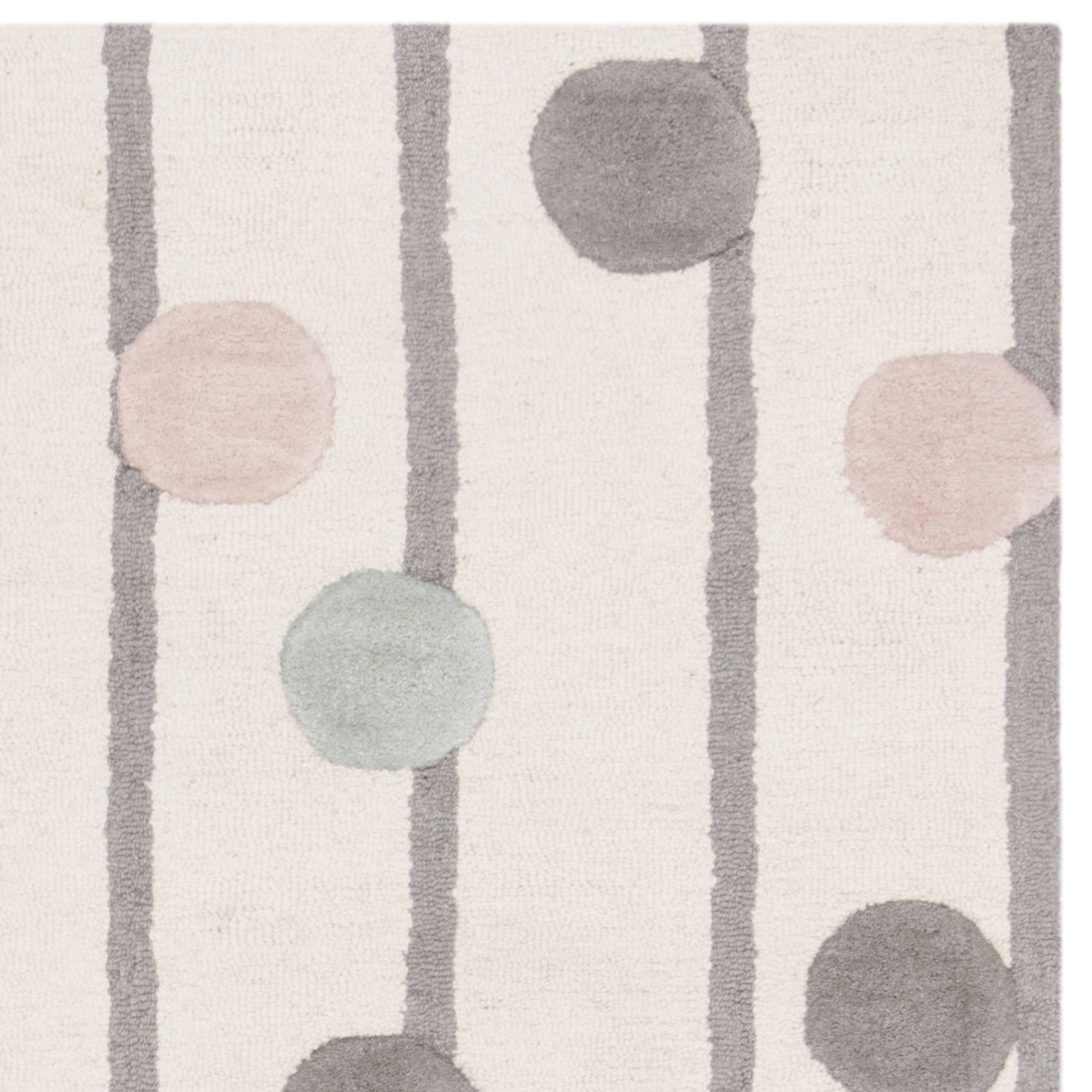 Safavieh  Handmade Kids Ganka Dotted Stripe Wool Rug 2'6" x  8' 5' x 8',8' Runner Indoor,Runner,Handmade Kids Room,Dining Room,Entryway Runner
