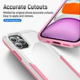 thumbnail image 7 of for iPhone 11 Case, Phone Case Heavy Duty 2 in 1 Full Body Rugged Shockproof Hybrid Hard PC Soft TPU Bumper Drop Protective Girls Women Boy Men Covers for iPhone 11, White+Pink, 7 of 7