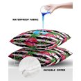 thumbnail image 5 of Outdoor Throw Pillow Cover Watercolor Flamingo Palm Leaf Waterproof Cushion Covers 2 Pack Black White Stripes Pillow Cases Home Decoration for Patio Garden Couch Sofa, 5 of 7