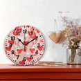 thumbnail image 2 of Yayeee 10" Wall Clock Battery Operated Quartz Round Silent Non-Ticking Home Decor,Bunnies and Hearts, 2 of 6