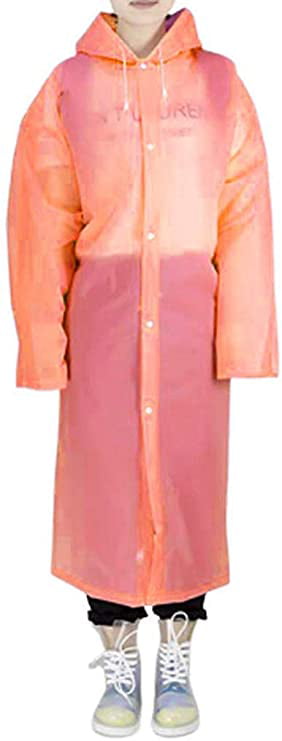Rain Poncho for Adults,Reusable Waterproof Emergency Rain Gear Raincoat Jacket with Drawsting Hoods
