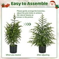 thumbnail image 6 of BESTSKY 24 Inch small artificial christmas tree Green Table Top Tree Mini Potted Topiary with Downswept Branches Holiday table christmas tree, 6 of 7