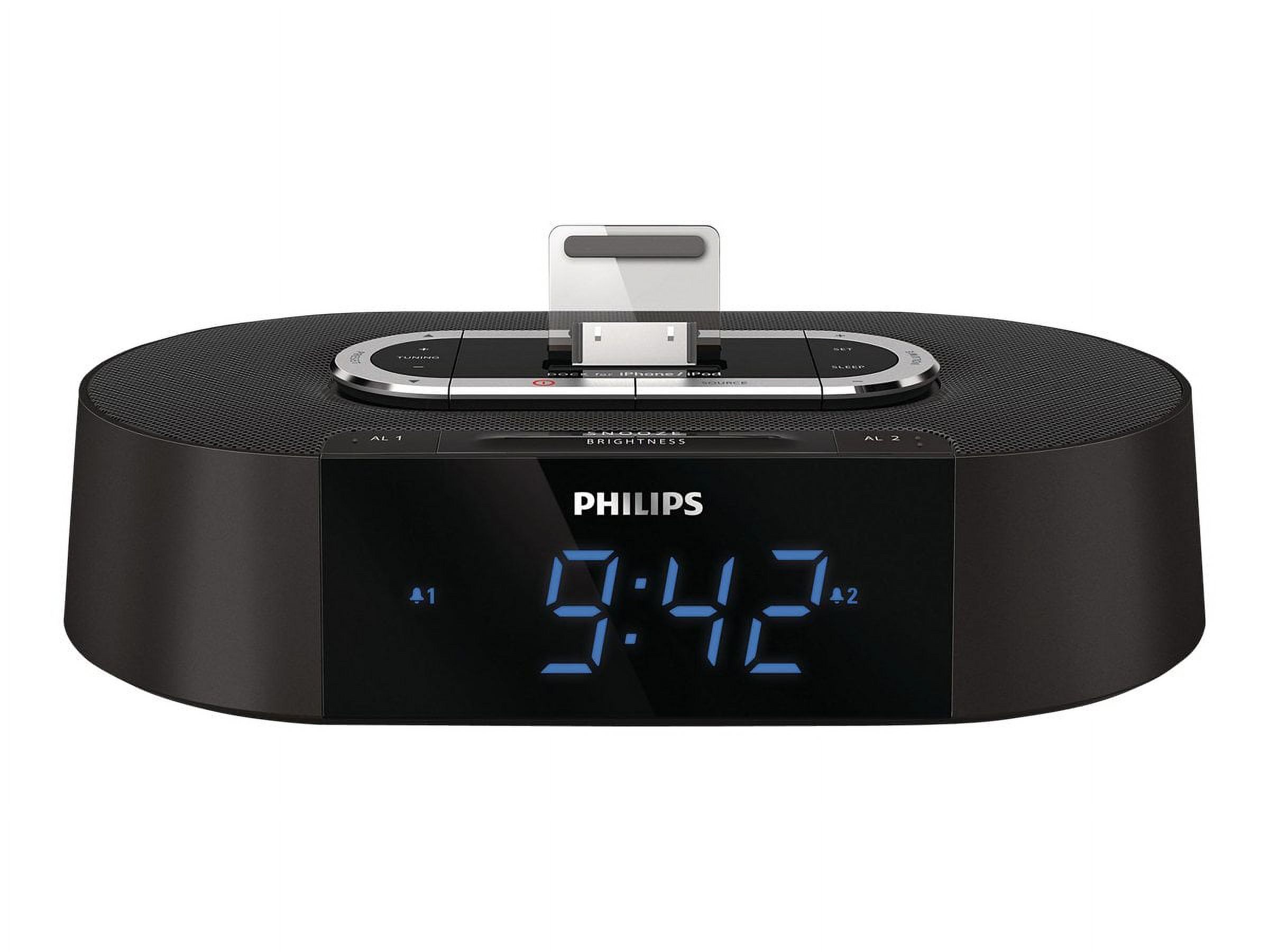 Philips AJ7030DG/37 Alarm Clock Radio 30-Pin Speaker Dock for Apple iPod/iPhone - image 4 of 6