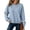 Light Blue,#040, variant on Long Sleeve Tops Women Oversized Crew Neck Casual Pullover Sweatshirt,L