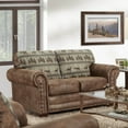 thumbnail image 2 of American Furniture Classics Model 8502-90 Deer Teal Lodge Tapestry Loveseat, 2 of 8