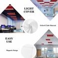 thumbnail image 5 of Red Striped Fluorescent Light Covers, Luxurious White Stripes Modern Abstract Art Magnetic Light Covers for Ceiling Lights, Fluorescent Ceiling Shade Filters for Classroom Bedroom Office 4x2Ft x 1PCS, 5 of 8