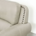 thumbnail image 3 of Devon & Claire Asher Leather Loveseat, Ivory, 3 of 5