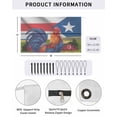 thumbnail image 2 of 4th of July RV Awning Sun Shade Screen 9'X15.3' Puerto Rico Flag Mesh Sunscreen Farm Barn Animal Rooster Awning Shade Screen with Zipper UV Blocker Completed Kits for RV Motorhome Camper Trailer, 2 of 7