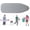 Gray, variant on Ironing Board Cover 12x36 Small Iron Board Cover with Padding Grey Scorch and Stain Resistant Cotton Ironing Covers (Color : Peony, Size : 90x31cm(36x12in))