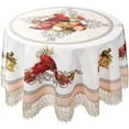 thumbnail image 1 of Fruttela Nappe Décorative avec Dentelle Macramé, Ivoire, 70x120 Pouces, 1 of 1