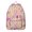 Abstract Floral, variant on Summer Pineapple Pattern School Backpack, Golden Tropical Fruit Print Lightweight Travel Backpack for Women and Teens