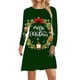thumbnail image 4 of Vestido estampado de estilo navideño para mujer, Otoño Invierno, manga larga, cuello redondo, informal, suelto, corte en A, vestido de fiesta de año nuevo para mujer, 4 of 4