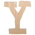 thumbnail image 1 of Letter Y Uppercase Cute Typewriter Font Wood Holiday Christmas Tree Ornament Unfinished DIY Pre-Drilled Craft, 1 of 7