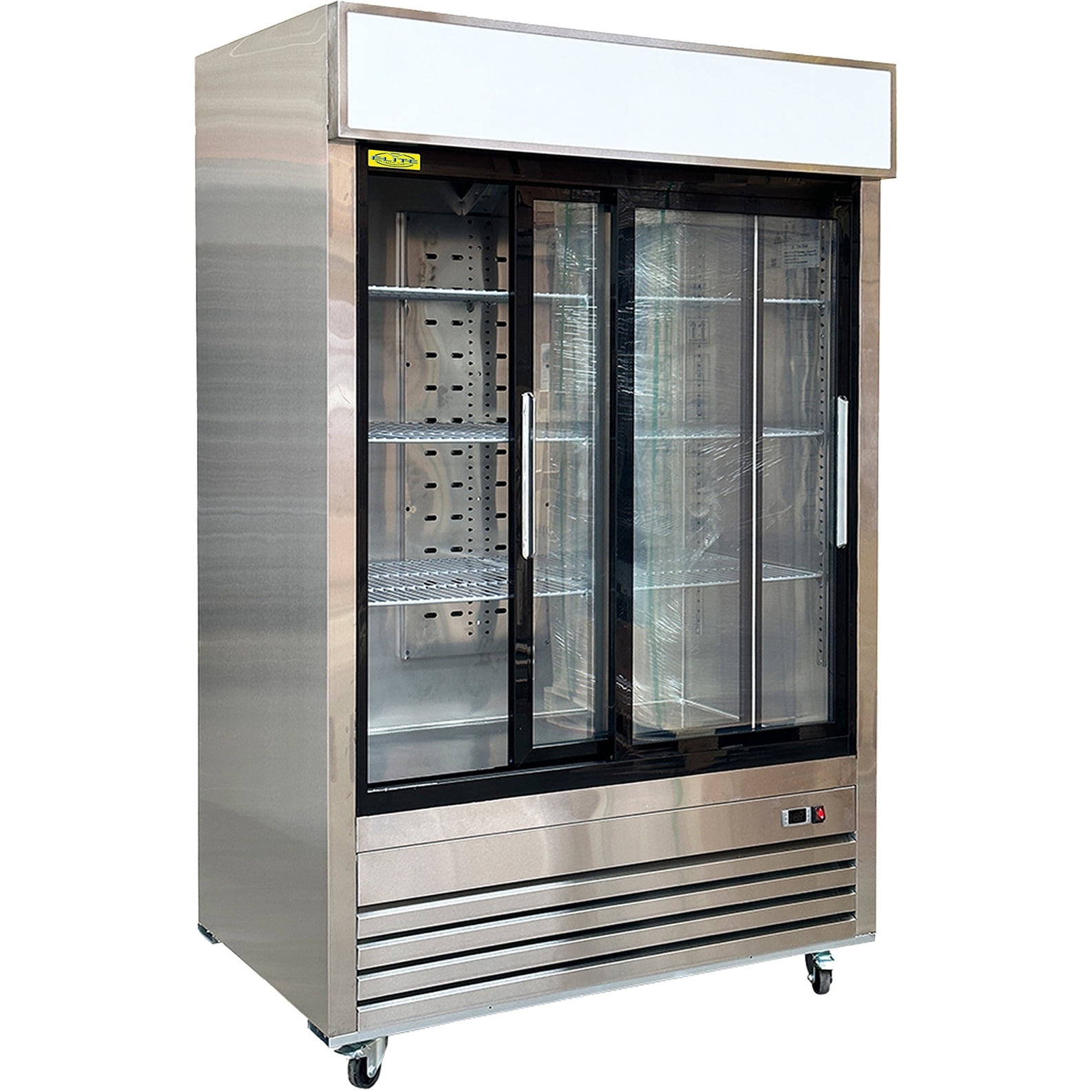 NSF 54" Sliding Glass Door Commercial Refrigerator | 42 cu.ft | Double Slide Doors | LED Lighting | R290 | Stainless Steel