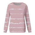 thumbnail image 4 of IMENGL Casual striped pullover top, Pink 2XL, Size M-2XL, 4 of 5