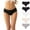 Black, variant on Women's Mid-Rise Seamless Briefs Sexy Breathable Solid Color Panties Comfortable Soft Lightweight Underwear G-strings Non-marking Underpants