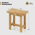 thumbnail image 3 of Gymax 20'' Teak Shower Bench Waterproof Shower Stool for Shaving Legs Indoor & Outdoor, 3 of 10
