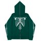 thumbnail image 1 of Sudaderas informales con esqueleto Y2k oscuro europeo y americano para hombres y mujeres, sudaderas con capucha góticas para parejas, sudadera con cremallera de gran tamaño Harajuku, 1 of 5