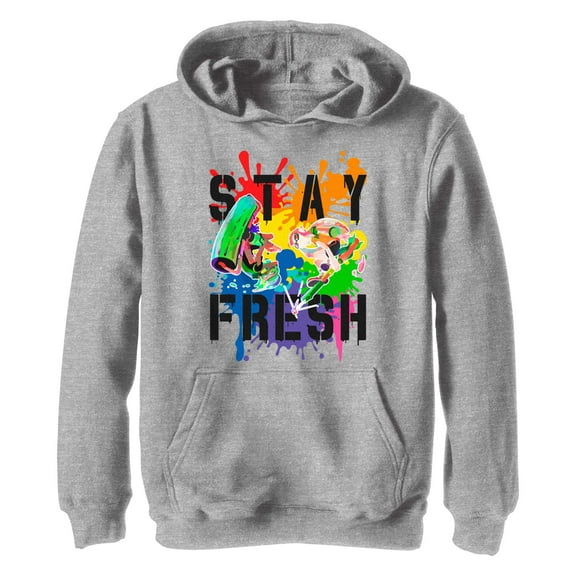 Boy's Nintendo Splatoon Stay Fresh Splatter Pull Over Hoodie