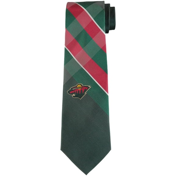 Men's Minnesota Wild Woven Poly Grid Tie