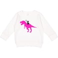 thumbnail image 2 of Inktastic Princess Riding Her T-rex Toddler Sweatshirt, 2 of 4