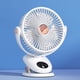 thumbnail image 4 of Clip de carga USB en ventilador de 5 velocidades con ventilador de escritorio con luz LED para oficina en casa, 4 of 9