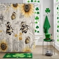 thumbnail image 5 of Shower Curtain, Retro Farm Sunflower Bee Flower Waterproof Shower Curtain Set with Hooks for Bathroom Showers,Stalls and Bathtubs,36x72In Vintage Summer Botantical, 5 of 9
