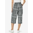 thumbnail image 2 of Woman Within Plus Size Elastic-Waist Pull-On Knit Pocket Capri Pants, 2 of 6