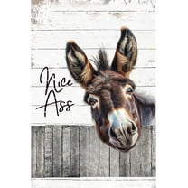 Funny Metal Sign Donkey Nice Vintage Aluminum Tin Signs Retro Sign for Home Living Room Bedroom Farmhouse Chicken Kicthen Bar Cafe Wall Decoration Gift 8 X 12 Inch -001
