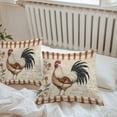 thumbnail image 7 of Waterproof Throw Pillow Covers Set of 2, 18x18 Inch Vintage Rooster Decorative Pillowcases Outdoor Pillow Slip Cushion Covers Set for Couch Tent Watercolor Spring Floral Farmhouse Animals, 7 of 7