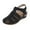 Black, variant on Qiaocaity Womens Summer Sandals with Arch Support Casual Comfortable Wedge Sandals Shoes Brown Size 7