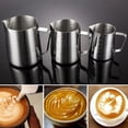 thumbnail image 1 of Flmtop 350/600/1000ML Stainless Steel DIY Coffee Jug Milk Frothing Craft Pitcher Cup, 1 of 7