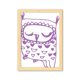 thumbnail image 1 of Cuadro de madera decorativa Unbranded Cartoon ojos cerrados Bird animal mascota A4, 1 of 3