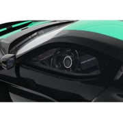2023 Rimac Nevera Black with Green Stripes 1/18 Model Car by GT Spirit