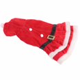 thumbnail image 4 of Vestido de Navidad para mascotas, suave, grueso, de doble cara, forro polar Coral, transpirable, con cierre de botón, vestido de Papá Noel para invierno L, 4 of 13