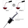 thumbnail image 2 of Juego de 4 vertedores de metal y plástico con tapa para botellas de vino, aguardiente, aceite de oliva, licor de café y vinagre., 2 of 5