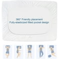 thumbnail image 6 of Full Size Mattress Protector Pad Waterproof Quilted, Breathable & Cooling Full Mattresses Pad Cover Fitted for Double Bed with Deep Pocket Up to 14", (White), 6 of 7