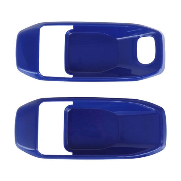 Cubierta de Tazón de Mango de Puerta Interior para Jeep Wrangler Gladiator JT 2DR 2018-2024 Marco de Decoración de Mango Interior Azul Profundo ABS 2 Pcs